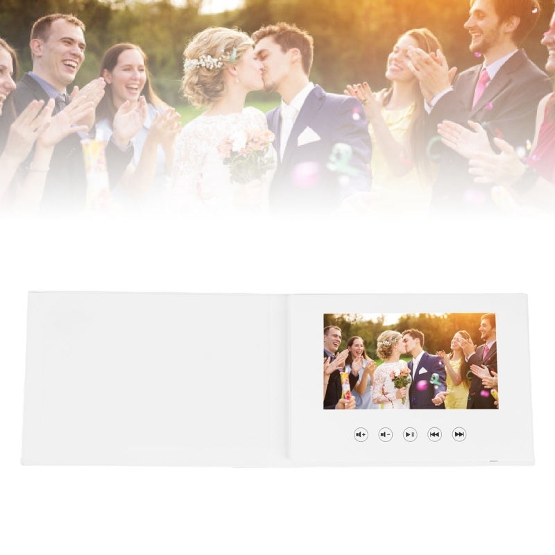 7 Inches Video Greeting Card: 4GB Built-In Memory, HD 720P Playback - Auto-Loop Play Electronic Brochure for DIY Wedding, Holiday Gift, Corporate Ads - Image 4