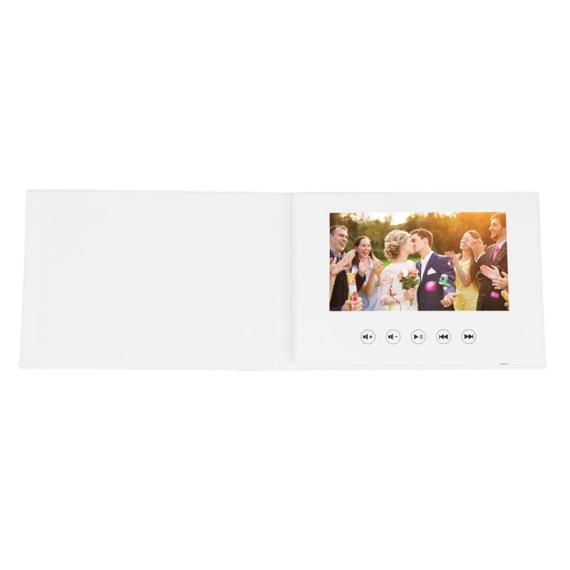 7 Inches Video Greeting Card: 4GB Built-In Memory, HD 720P Playback - Auto-Loop Play Electronic Brochure for DIY Wedding, Holiday Gift, Corporate Ads - Image 1