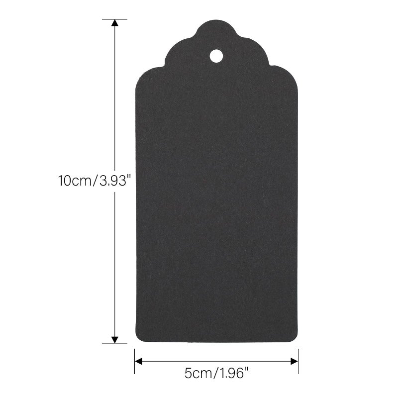 g2plus Kraft Paper Tags, 2'' x 4'' Paper Gift Tags with Twine for Arts and Crafts, Wedding Christmas Thanksgiving and Holiday-100PCS (Black) - Image 2
