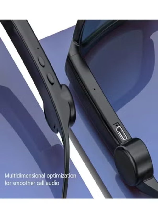 TIGER Smart Bluetooth Glasses – Wireless Audio Eyewear with Stereo Speakers, Open-Ear Design, UV Protection Lenses, Hands-Free Calling & Music, Voice Assistant Control, Lightweight Smart Wearable for Men & Women – Black - Image 2