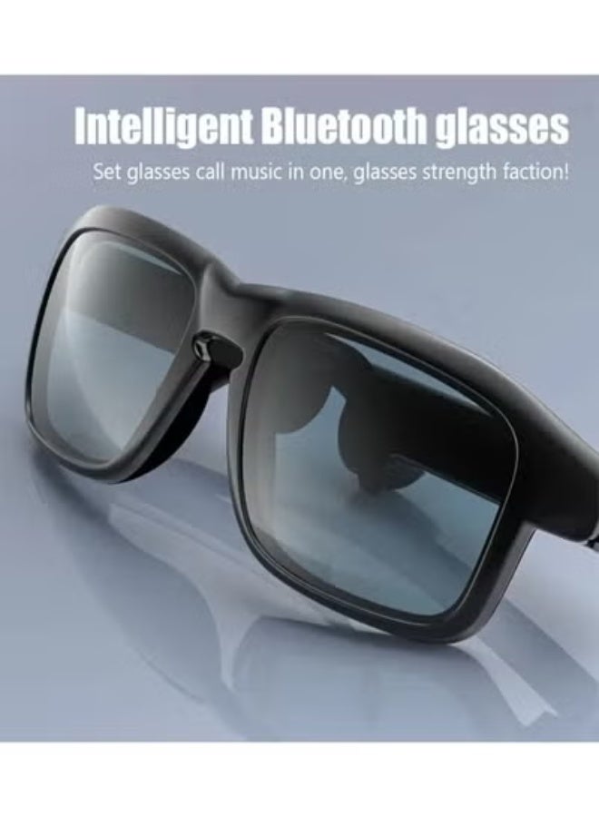 TIGER Smart Bluetooth Glasses – Wireless Audio Eyewear with Stereo Speakers, Open-Ear Design, UV Protection Lenses, Hands-Free Calling & Music, Voice Assistant Control, Lightweight Smart Wearable for Men & Women – Black - Image 1