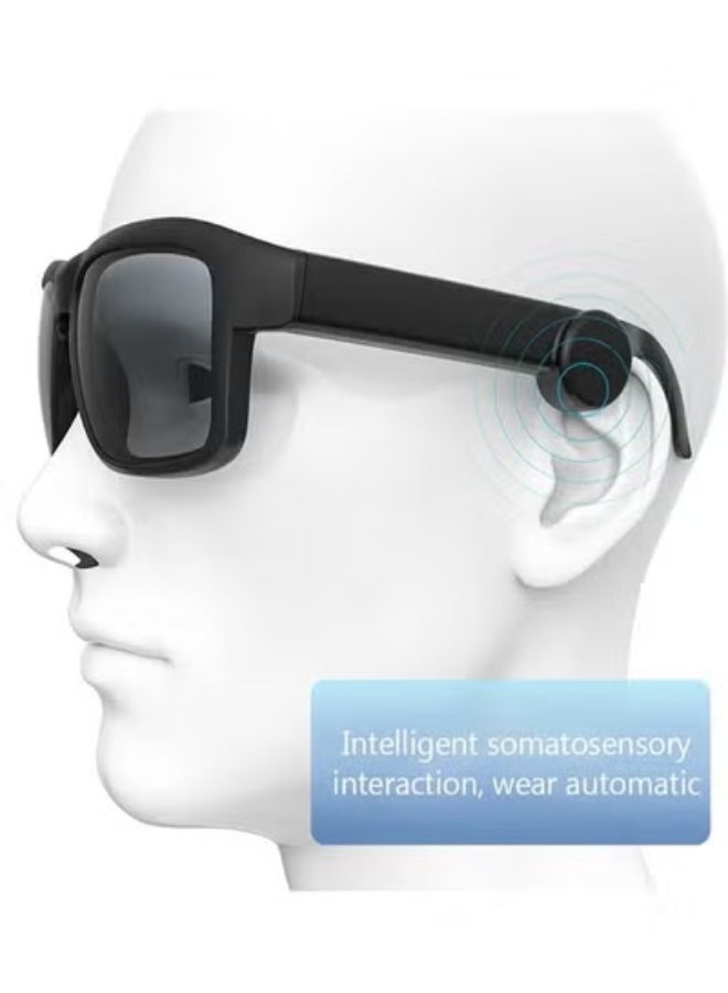 TIGER Smart Bluetooth Glasses – Wireless Audio Eyewear with Stereo Speakers, Open-Ear Design, UV Protection Lenses, Hands-Free Calling & Music, Voice Assistant Control, Lightweight Smart Wearable for Men & Women – Black - Image 3