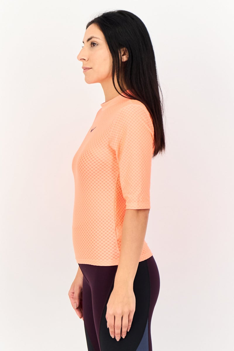 Nike Women Tight Fit 3/4 Sleeve Training Top, Orange - Image 4