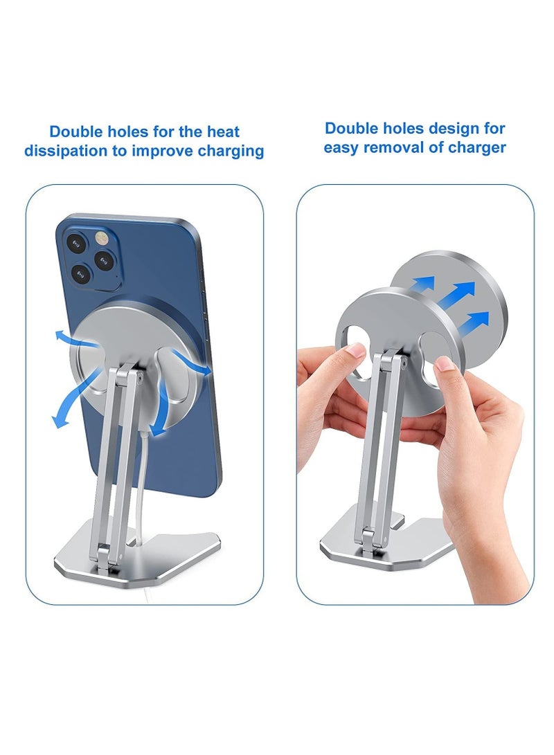 SYOSI Stand for Mag Safe Charger Aluminum Magnetic Charger Holder Compatible with Apple iPhone 12 for 12 Mini for 12 Pro for 12 Pro Max... - Image 5