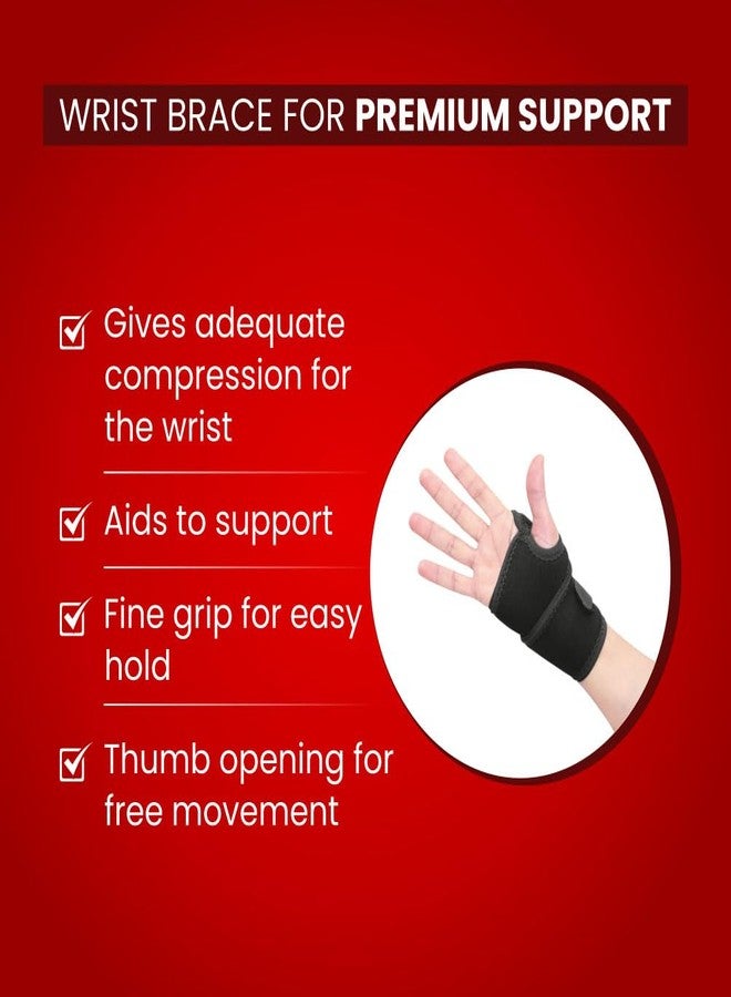 Dr. Ortho Dr.Ortho Wrist Brace With Thumb,Wrist Hand Brace For Men & Women, Wrist Support | Support for Pain Relief & Stabilization | Lightweight Wrist Support for Arthritis, Sprains Pack Of 1 (Black) - Image 3