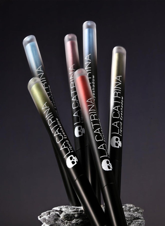 La Catrina Bright Green Metallic Liquid Eyeshadow, High Impact Sparkle Green Eyeshadow for Blue Eyes, Long Lasting Quick-Drying Shimmer Eye Shadow Eyeliner Makeup for Daily, Party, Holiday, No Fading, Vegan #09 - Image 5