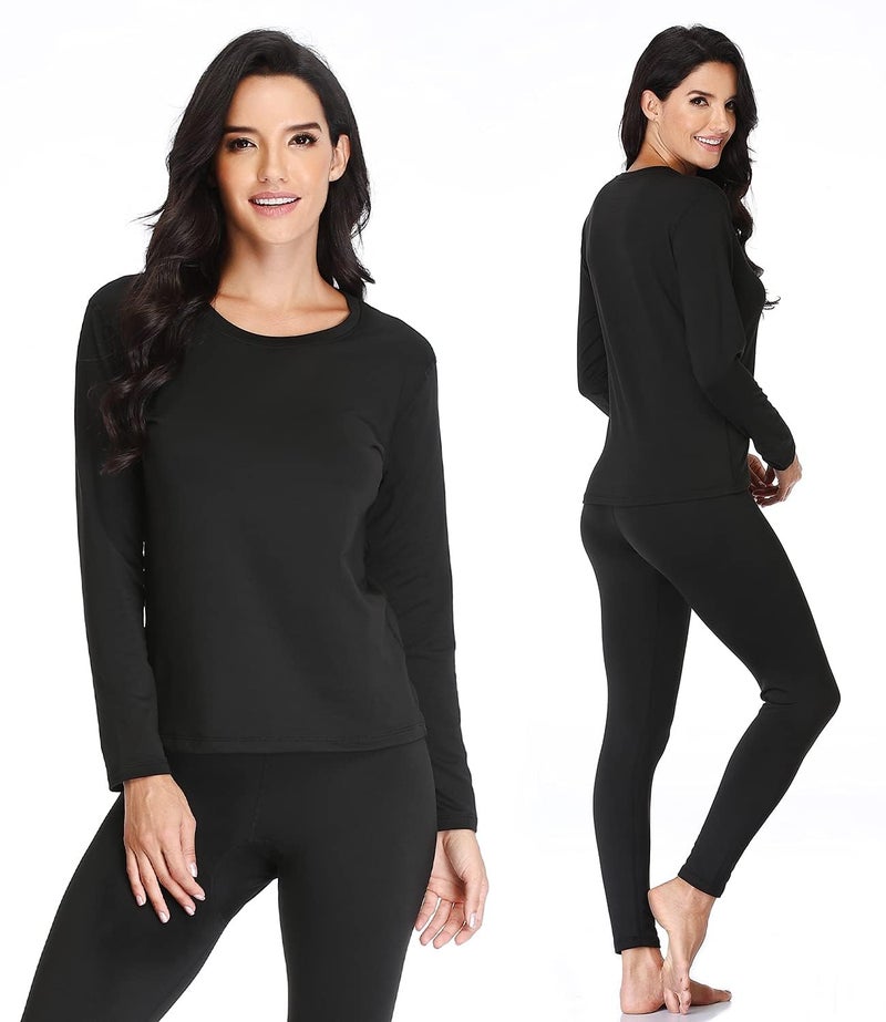 TEEPIRE 2Pack Women 's Thermal Underwear Set with Lightweight Ultra Soft Fleece Lined,Long John Set, Skiing Base Layer - Image 2