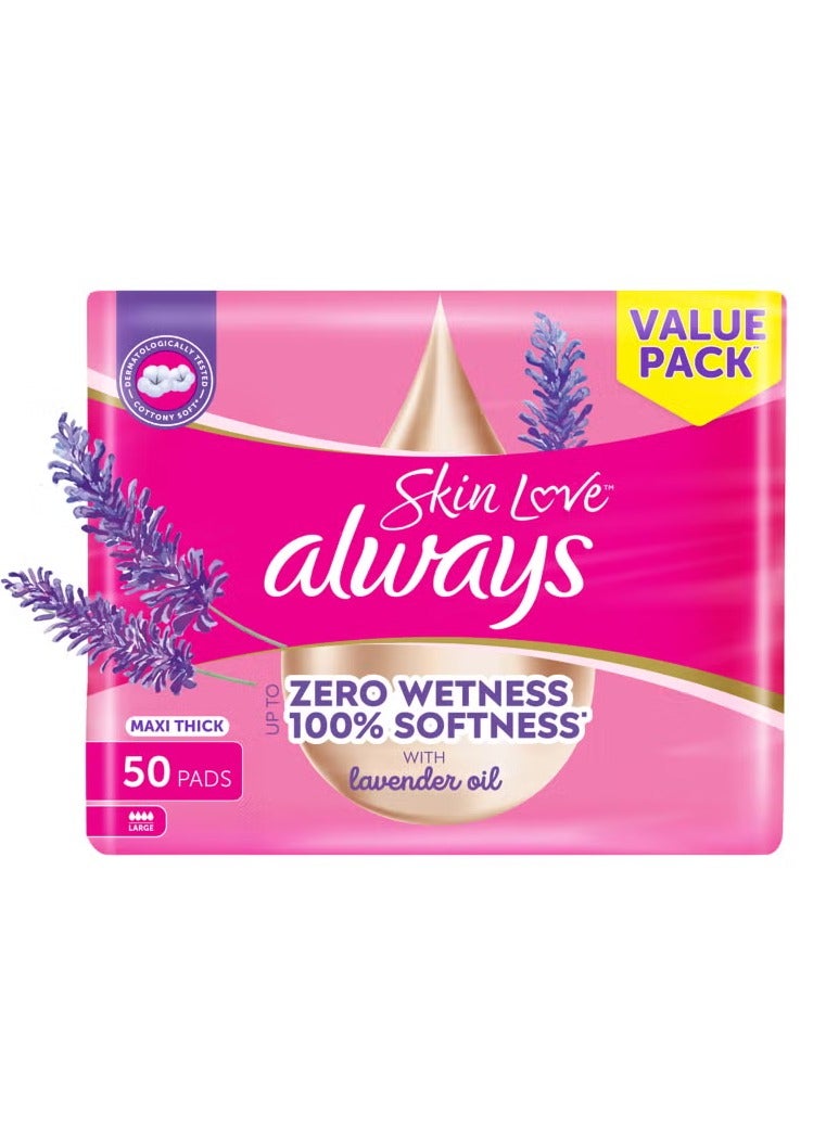 Always Breathable Soft Maxi Thick, Large Sanitary Pads With Wings, 50 Count - Image 1