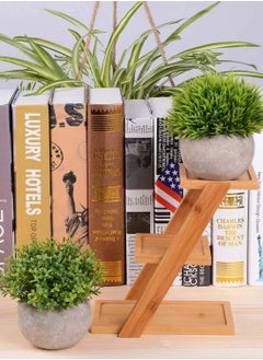 YIM-VIBEHAUS Mini Artificial Plants, 2 Pcs Fake Plants for Bathroom/Home Office Decor, Small Artificial Faux Greenery for House Decorations  - Image 5