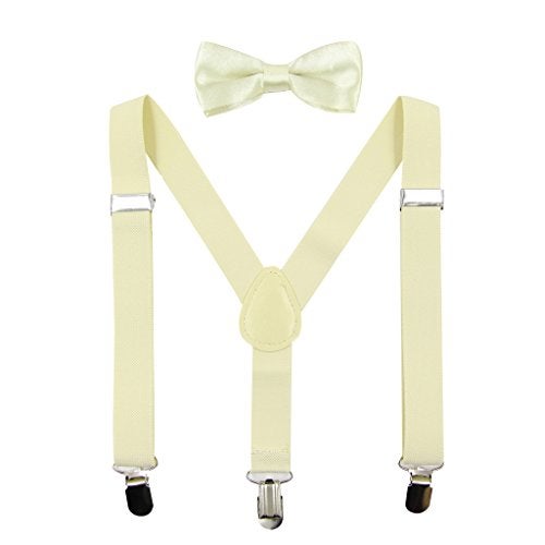 HANERDUN Kids Suspenders Bowtie Sets Adjustable Suspender Set for Boys and Girls - Image 1
