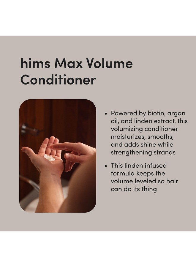 HIMS & HERS Hims Max Volume Conditioner 2 Pack - Volumizing Conditioner for Men - Citrus Spice - Men's Natural Conditioner - Moisturizes, Adds Shine & Bounce - 2 x 6.4 fl oz Bottles - Image 3