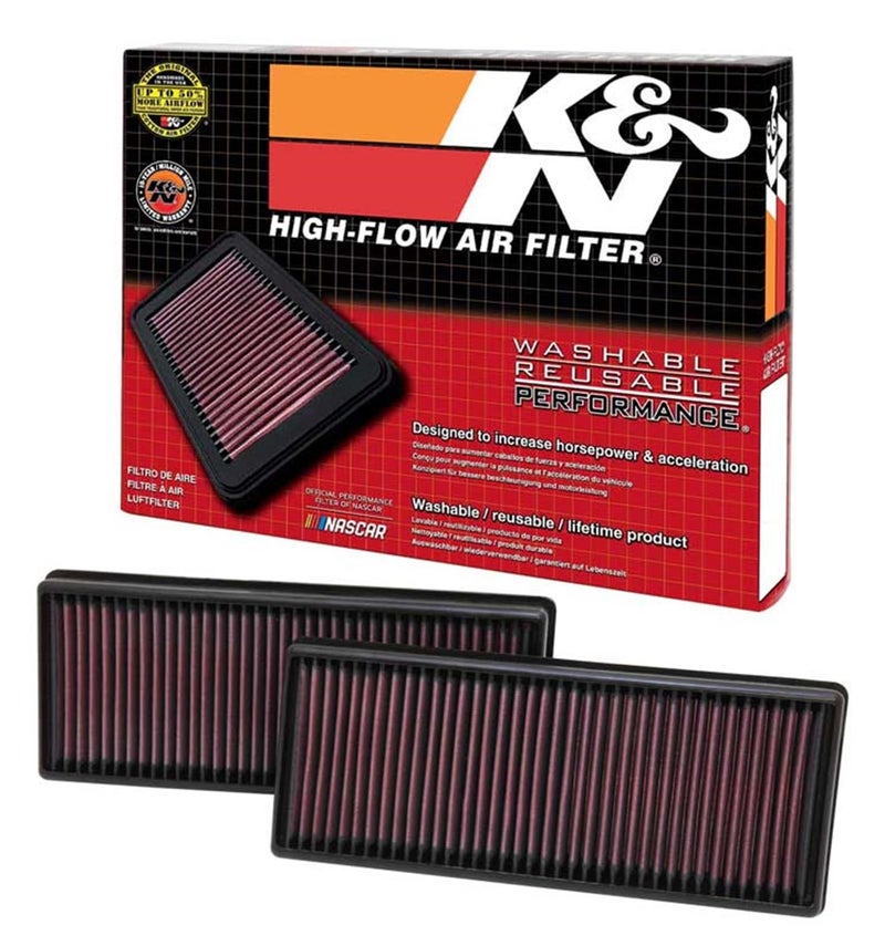 K+N K&N High-Flow Original Lifetime Engine Air Filter: Increase Power: Premium, Washable: Compatible with 2011-2019 Merecedes Benz: (See Product Description for Select Models), 33-2474 - Image 1