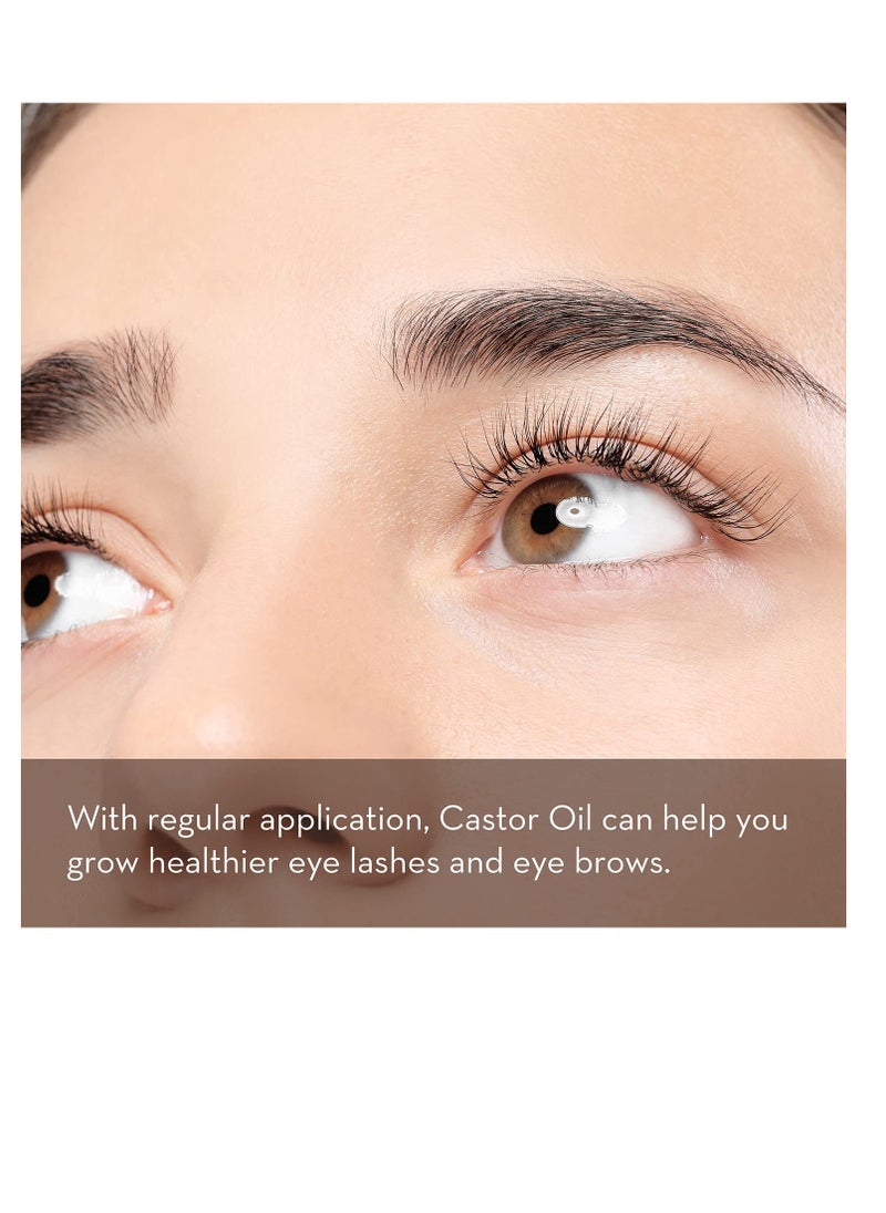 PURE BODY NATURALS Pure Body Naturals Castor Oil for Eyelashes and Eyebrows - Brow and Lash Growth Serum - Organic Hexane Free Cold Pressed Unrefined - 1 fl oz  - Image 2