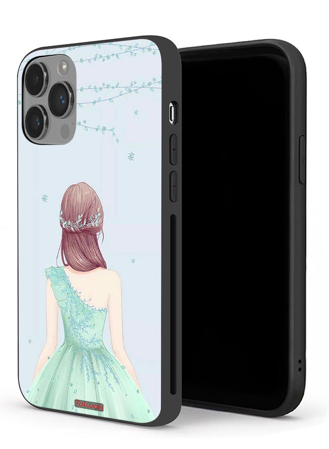 Tolwak Apple iPhone 14 Pro Protective Case Cute Girl In Floral Dress - Image 1