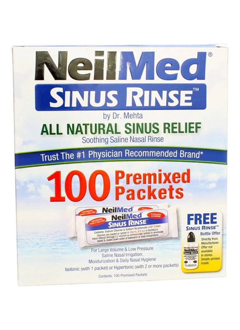 NeilMed Sinus Rinse Premixed Packets Dr. Mehta 100 Packs  - Image 1