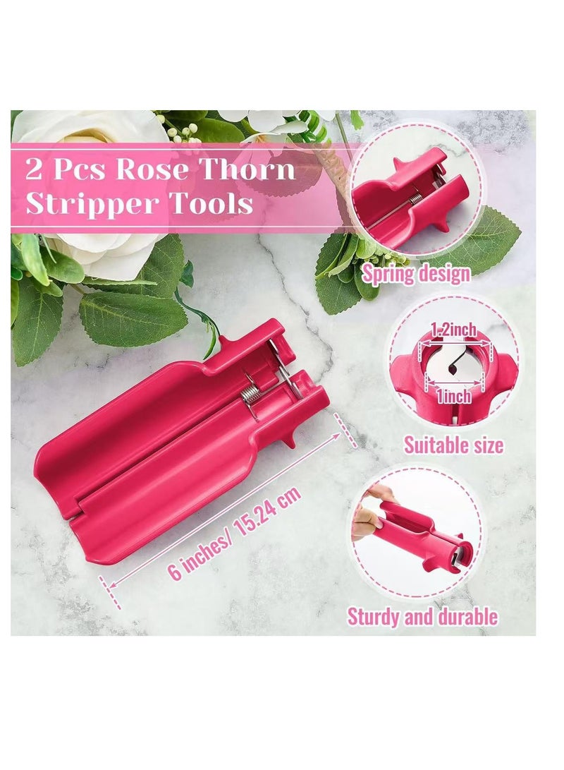 Rose Thorn Stripping Tools, Leaf Removal Professional Tree Pruner Hand Tools, Rose Burr Removal Pliers for DIY Bouquet, Garden Florist Tools - Image 2