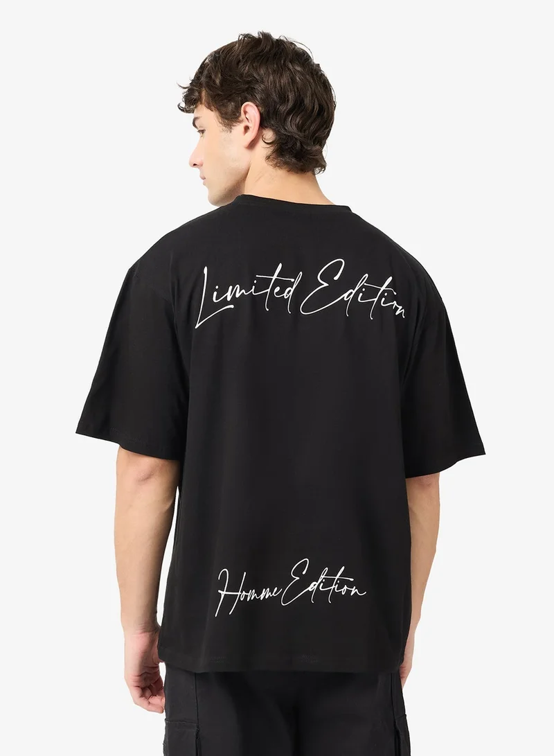 Seventy Five Graphic Print Over Size Tees