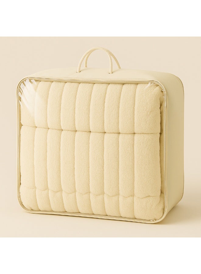 مينج لي مفرش شتوي فرو فاخر نفرين – طقم سرير 8 قطع بتصميم هندسي ناعم مقاس كبير 230×250 سم - Image 5