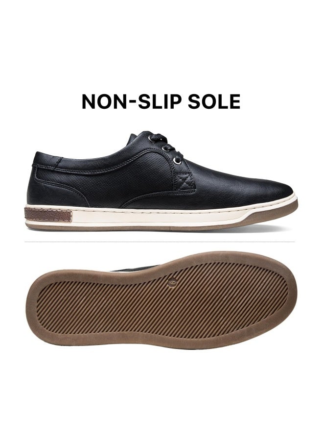 Jousen Men's Casual Shoes Memory Foam Mens Fashion Sneakers Business Dress Sneaker (A81Q06 Black 9) - Image 1