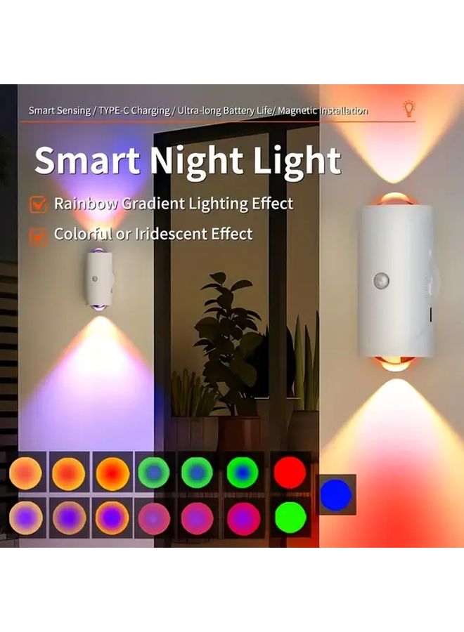 Smart Magnetic LED Wall Light With Motion Sensor White USB Powered - Image 2