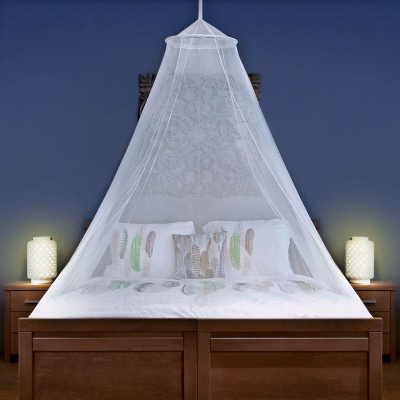 Universal Backpackers Mosquito Net for Single to King-Sized Beds – Fully-Enclosed Bed Canopy for Travel or Decoration – Free Bag, Hanging Kit & Adhesive Ceiling Hooks for Easy Setup - Image 1