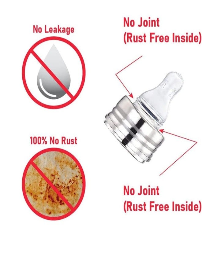 SEJASCOLLECTIONS Amrita Stainless Steel Baby Feeding Bottle250Ml,Milk Feeding Bottle,Water And Juice Feeding Nipple Bottle,Standard,Amrita Feeding Bottle(250 Ml) - Image 3