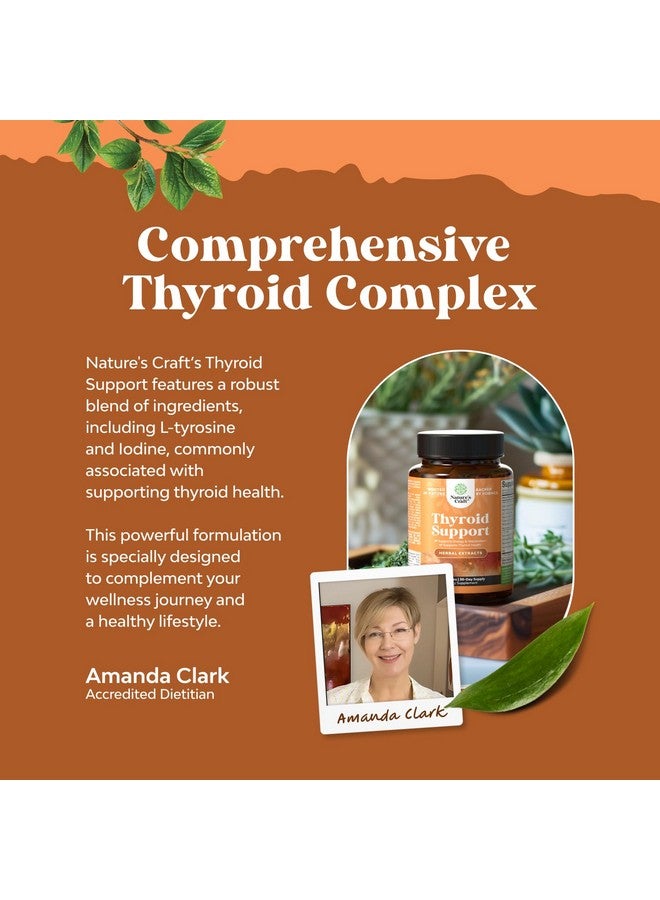 نايتشرز كرافت مركب دعم الغدة الدرقية العشبي - مكمل اليود للغدة الدرقية مع إل تيروزين وعشبة البحر والسيلينيوم وأشواغاندا - مكمل الطاقة لتحسين الحالة المزاجية لصحة الغدة الدرقية - 120 كبسولة حلال - Image 3
