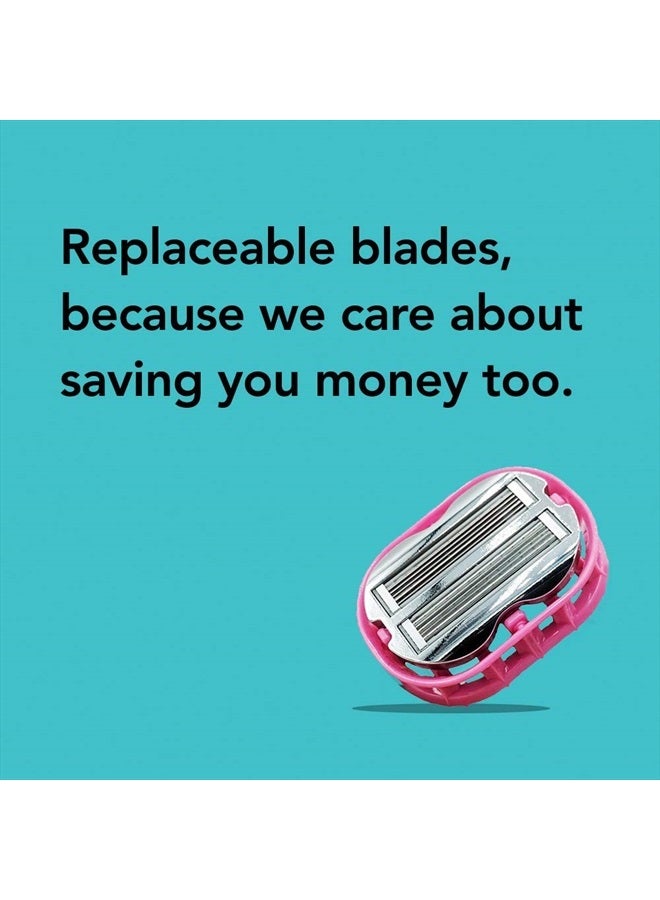 OmniShaver Premium Omnishaver with Pink Travel Case - The Fastest Way to Shave Head, Legs, Arms, Body, an Alternative to Disposable Shaving Razors Self Cleans & Strops During Use | Bald Head Shaver for Women - Image 5