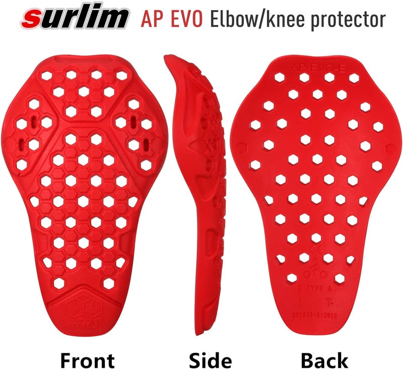 surlim Elbow Protector CE Insert Armor Motorcycle Jacket Replacement Pads Pair - Image 2