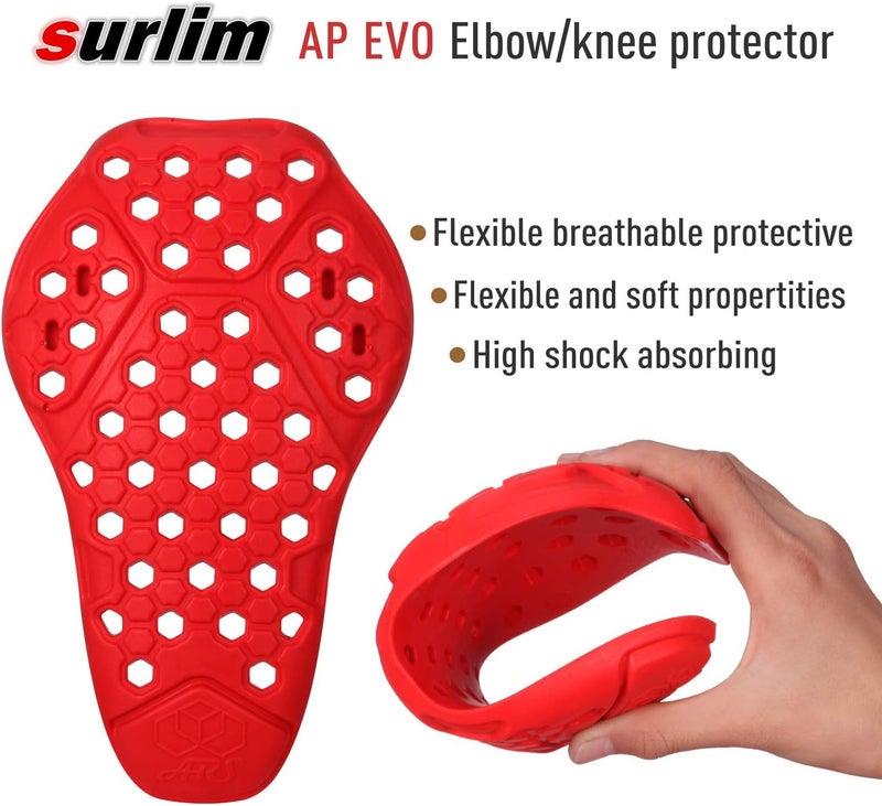 surlim Elbow Protector CE Insert Armor Motorcycle Jacket Replacement Pads Pair - Image 3