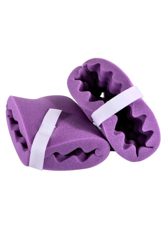 Vakly Convoluted Foam Heel Protectors Eggcrate Cushion Pillow Protector to Relieve Pressure from Sores and Ulcers, Purple, 1 Pair (Pack of 1) - Image 1