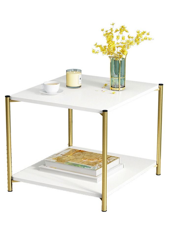 Metal bedside coffee table Square end side table desk nordic marble glass home sofa tables light luxury living room side table - Image 2