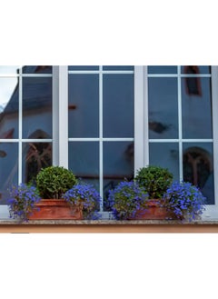 Sweet seven Reflective Window Film - One Way Privacy, Daytime Heat Control, Anti-UV, Static Cling Tint - Ideal for Home and Office - Blue-Silver, 23.6x39.4 inches  - Image 1