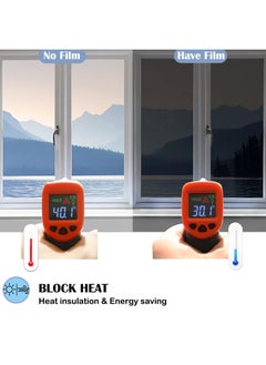 Sweet seven Reflective Window Film - One Way Privacy, Daytime Heat Control, Anti-UV, Static Cling Tint - Ideal for Home and Office - Blue-Silver, 23.6x39.4 inches  - Image 4
