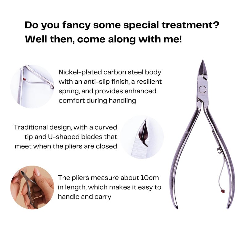 Mundial Cuticle Nipper Super Sharp - MUNDIAL 522-AP - Cuticle Trimmer for Manicure Kit and Pedicure Tools, Carbon Steel Handlee with Durable Spring. Tip Guard Included - Image 3