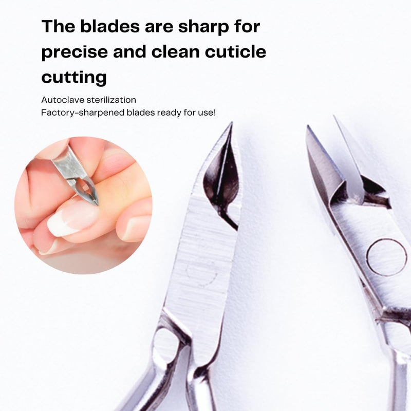 Mundial Cuticle Nipper Super Sharp - MUNDIAL 522-AP - Cuticle Trimmer for Manicure Kit and Pedicure Tools, Carbon Steel Handlee with Durable Spring. Tip Guard Included - Image 4