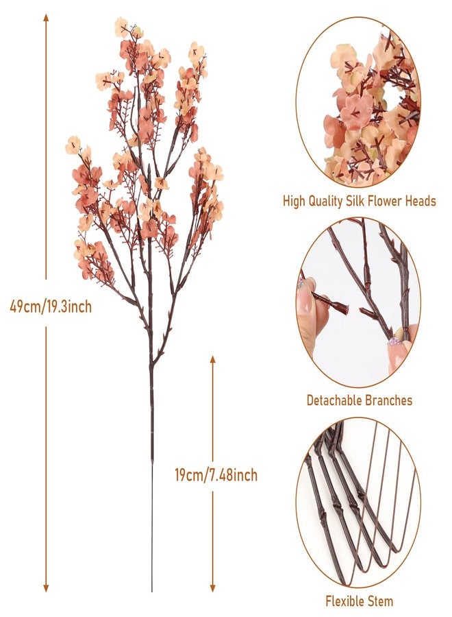 MACTING 24 PCS Babys Breath Artificial Flowers Bulk, Real Touch Gypsophila Faux Silk Flowers for Vase Wedding DIY Home Table Centerpiece Indoor Outdoor Spring Decorations,Light Brown - Image 5