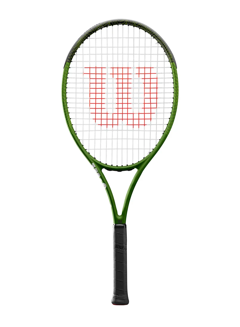 Wilson Blade Feel Comp Jr 26 Tennis Racket, 16x19, Junior Beginners - Black/Green