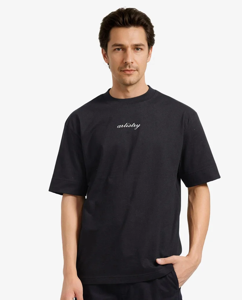 Rare Rabbit Men's Oversized Graphic Print T-Shirt