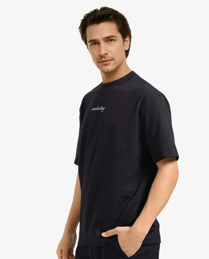 Rare Rabbit Men's Oversized Graphic Print T-Shirt