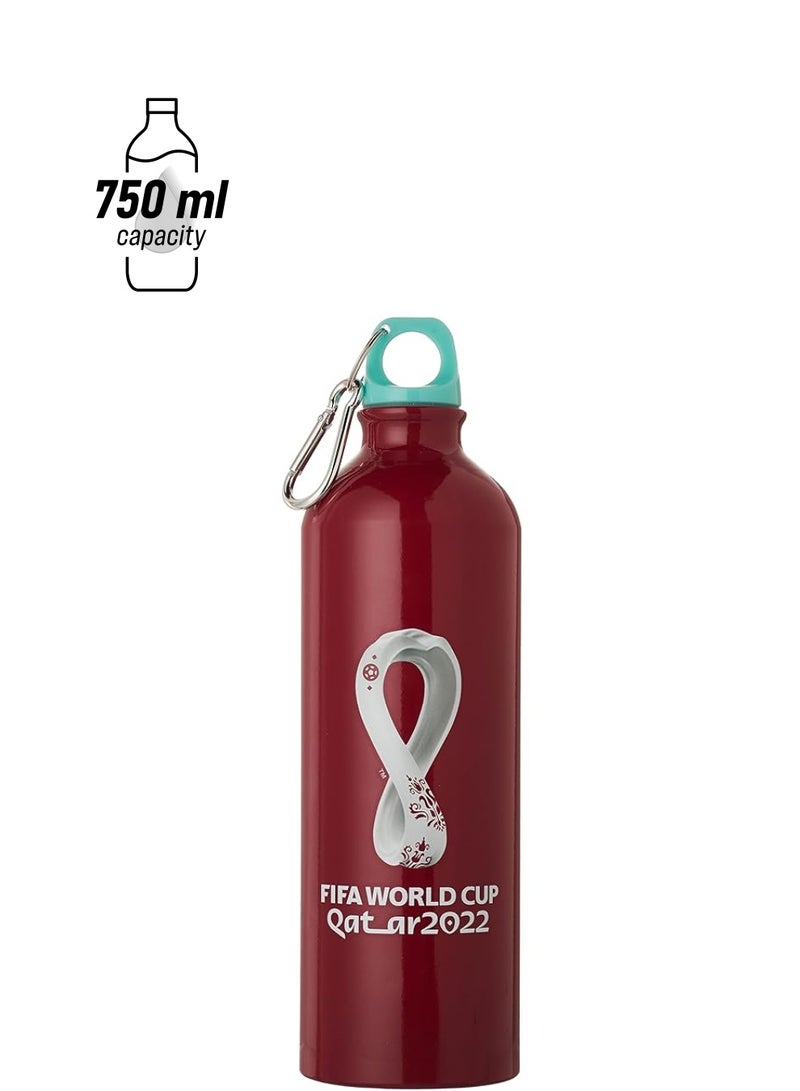 فيفا زجاجة مياه ألومنيوم مطبوعة برسومات جرافيكية سعة 750 مل كستنائي - Image 1