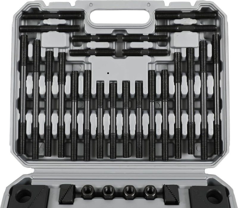 HFS (R) 5/8"Slot 1/2" Stud Hold Down Clamp Clamping Set Kit Bridgeport Mill for Bridgeport mills and other milling machines 58 Pc - Image 2