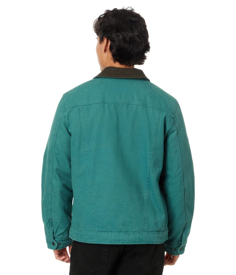 Levi's Men's Cotton Field Jacket With Corduroy Collar, Atlantis Quilt Lined, Small - Image 2