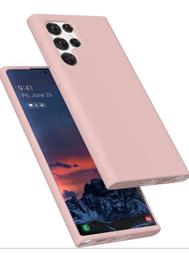MUNTAQI Liquid Silicon Case Compatible with Samsung Galaxy S22 ULTRA, Shock-Proof Soft Gel Rubber Matte Finish Cover designed for Samsung Galaxy S22 ULTRA 6.80’ (2022)- Pink - Image 2