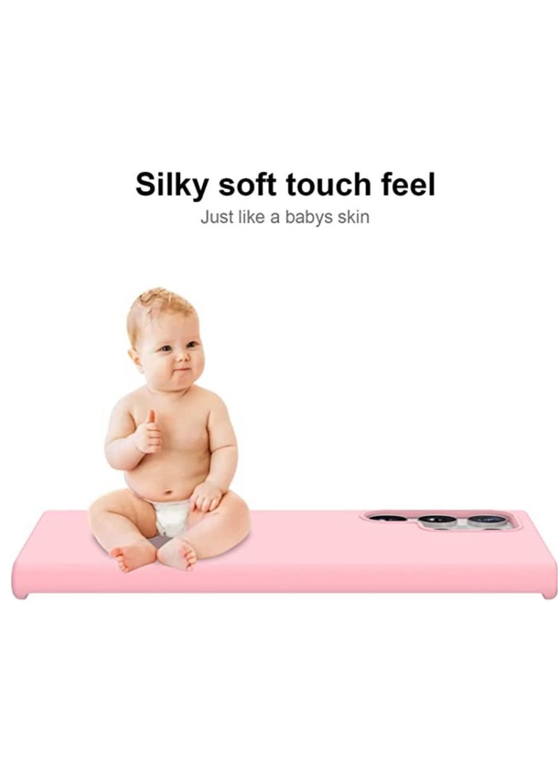 MUNTAQI Liquid Silicon Case Compatible with Samsung Galaxy S22 ULTRA, Shock-Proof Soft Gel Rubber Matte Finish Cover designed for Samsung Galaxy S22 ULTRA 6.80’ (2022)- Pink - Image 5