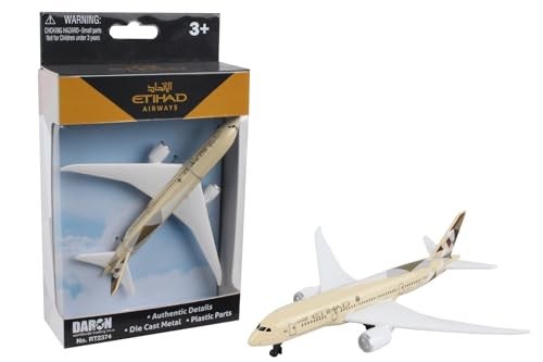Daron Toy Airplane – Etihad – Die-Cast Metal Model Airplane Toy with Plastic Parts for Kids Ages 3+ - Image 1