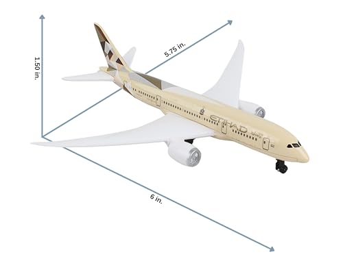Daron Toy Airplane – Etihad – Die-Cast Metal Model Airplane Toy with Plastic Parts for Kids Ages 3+ - Image 3
