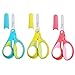 LIVINGO Left Handed Scissors for Kids 3 Pack 5 inches Blunt Tip Safety Lefty School Scissors for Children Toddler Classroom Craft Cutting Paper Yellow Pink Blue - Image 3