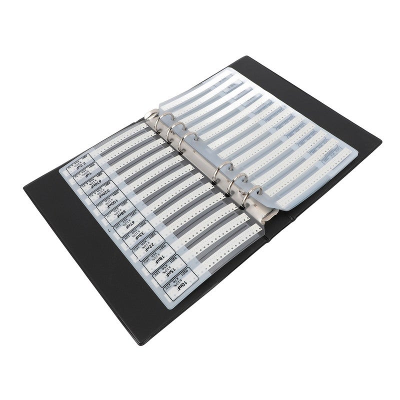 diustou Capacitor Sample Book 84 Values COG X5R X7R - Leather Touch Case Metal Buckle Frame for Maintenance Teaching Experiment - Image 3