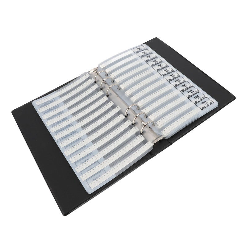 diustou Capacitor Sample Book 84 Values COG X5R X7R - Leather Touch Case Metal Buckle Frame for Maintenance Teaching Experiment - Image 5